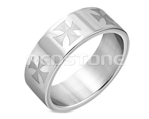 Oceľový prsteň s keltským krížom SS1060